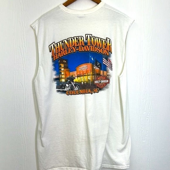 Harley Davidson - 2015 Thunder Tower Columbia SC Sleeveless Graphic Shirt XL - Picture 9 of 10